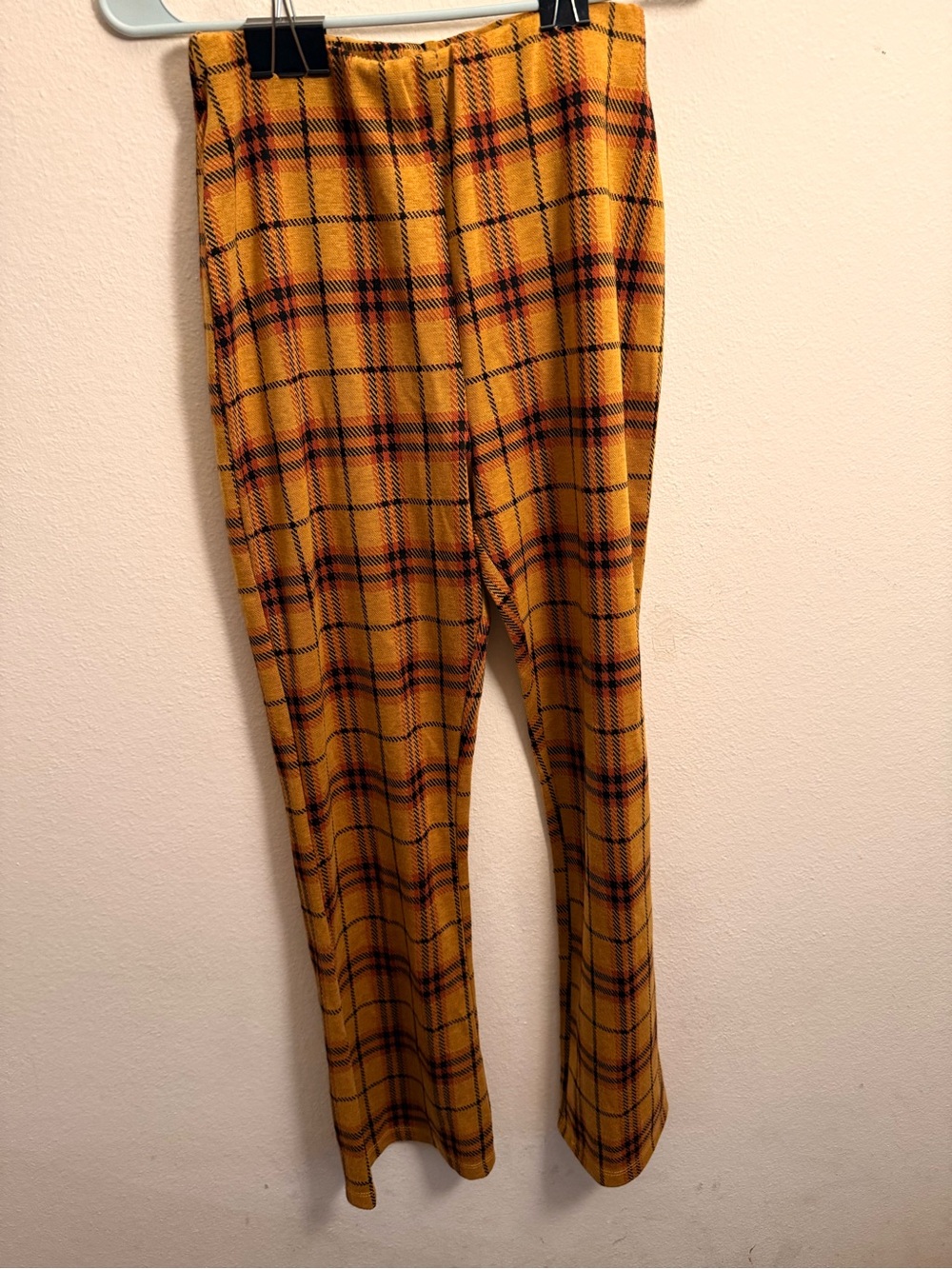Urban Outfitters Yellow Plaid Pants Size Medium